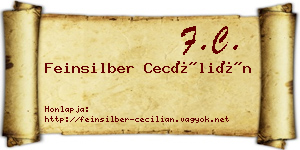Feinsilber Cecílián névjegykártya